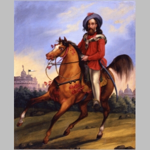 15 Garibaldi a cavallo, sullo sfondo Castel Sant'Angelo.